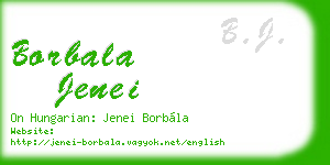 borbala jenei business card