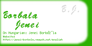 borbala jenei business card
